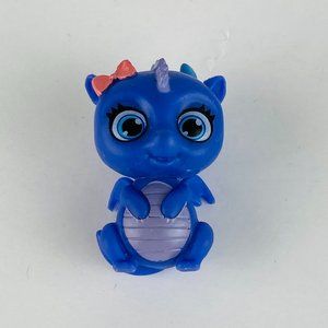 Tiny Mini Fig Unmarked Baby Girl Dragon Pink Hair Bow Blue Eyes Figure Toy